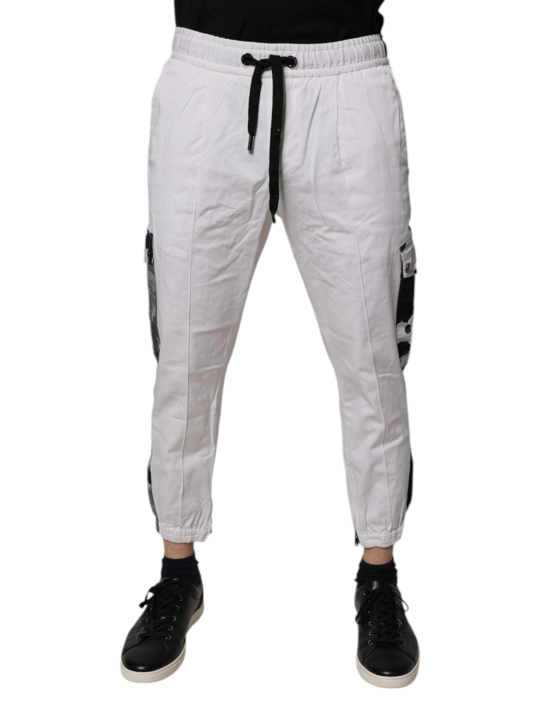 Pantalon de jogging cargo Dolce & Gabbana en coton blanc