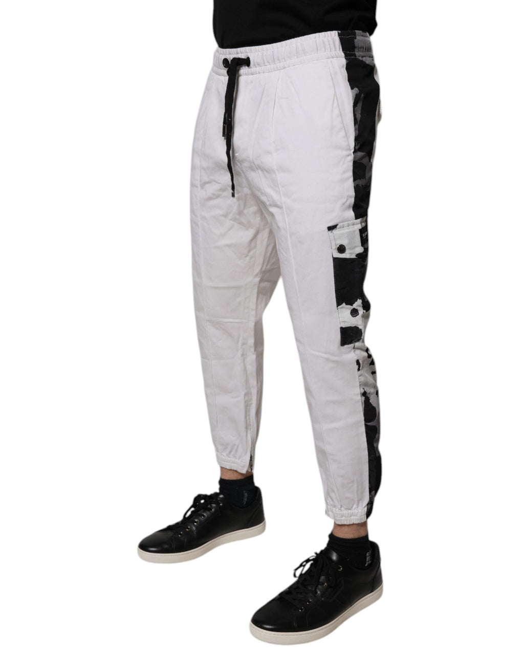 Pantalon de jogging cargo Dolce & Gabbana en coton blanc