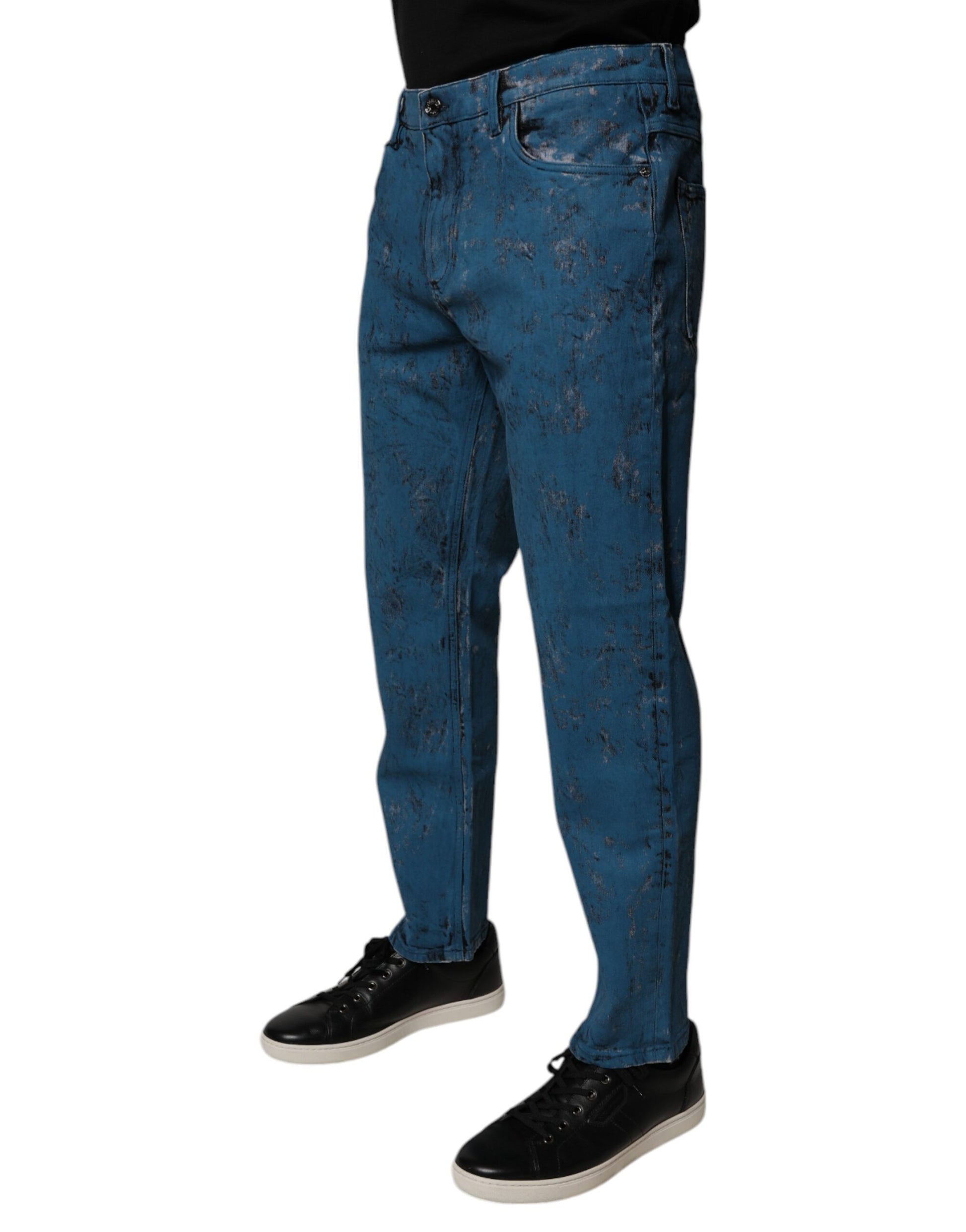 Dolce & Gabbana Blue Skinny Jeans for Men detail view