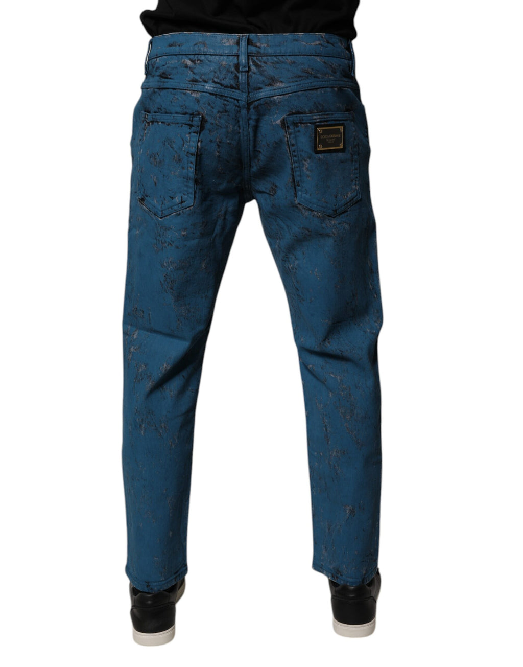 Dolce & Gabbana Blue Skinny Jeans for Men side view