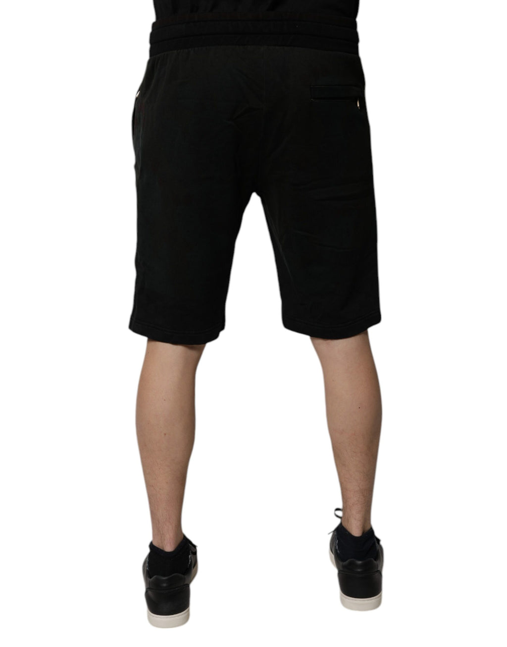Dolce & Gabbana Short en molleton de coton noir Homme Bermuda