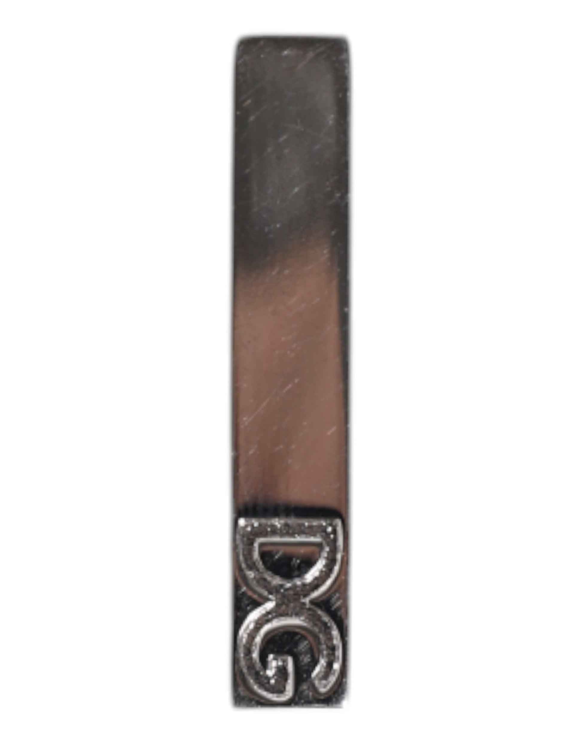 Dolce & Gabbana Silver Tone Brass Logo Branded Tie Clip Bar