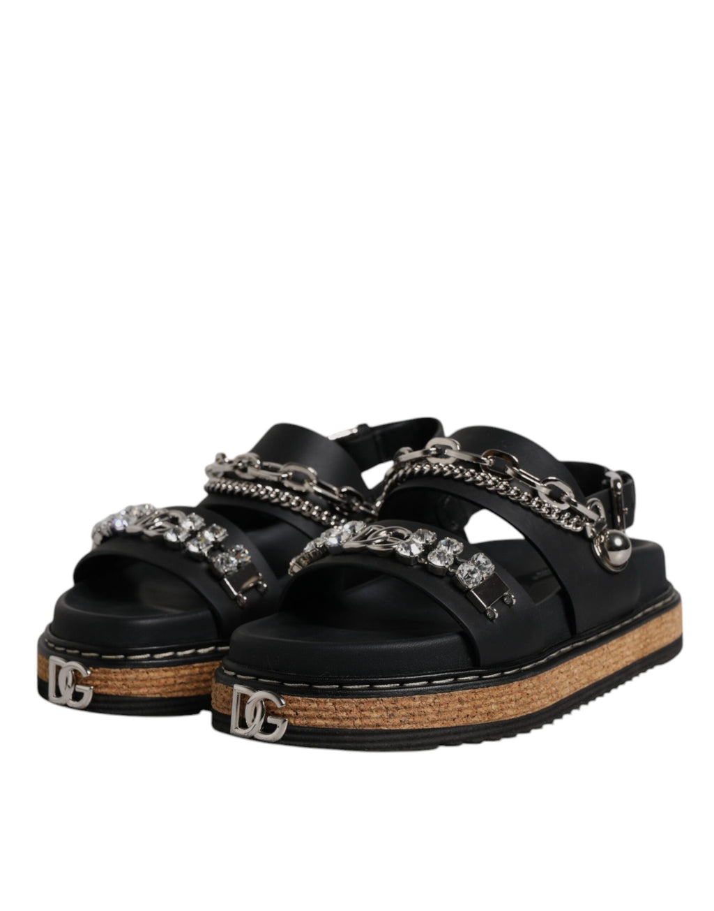 Dolce & Gabbana Black Flat for Women side view