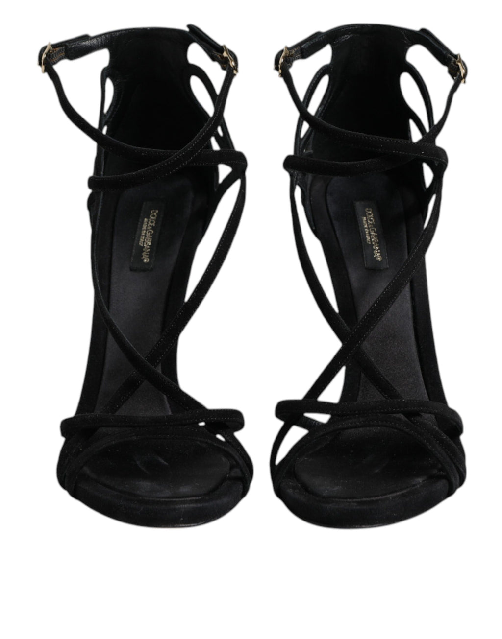 Chaussures à talons aiguilles en cuir noir Dolce & Gabbana