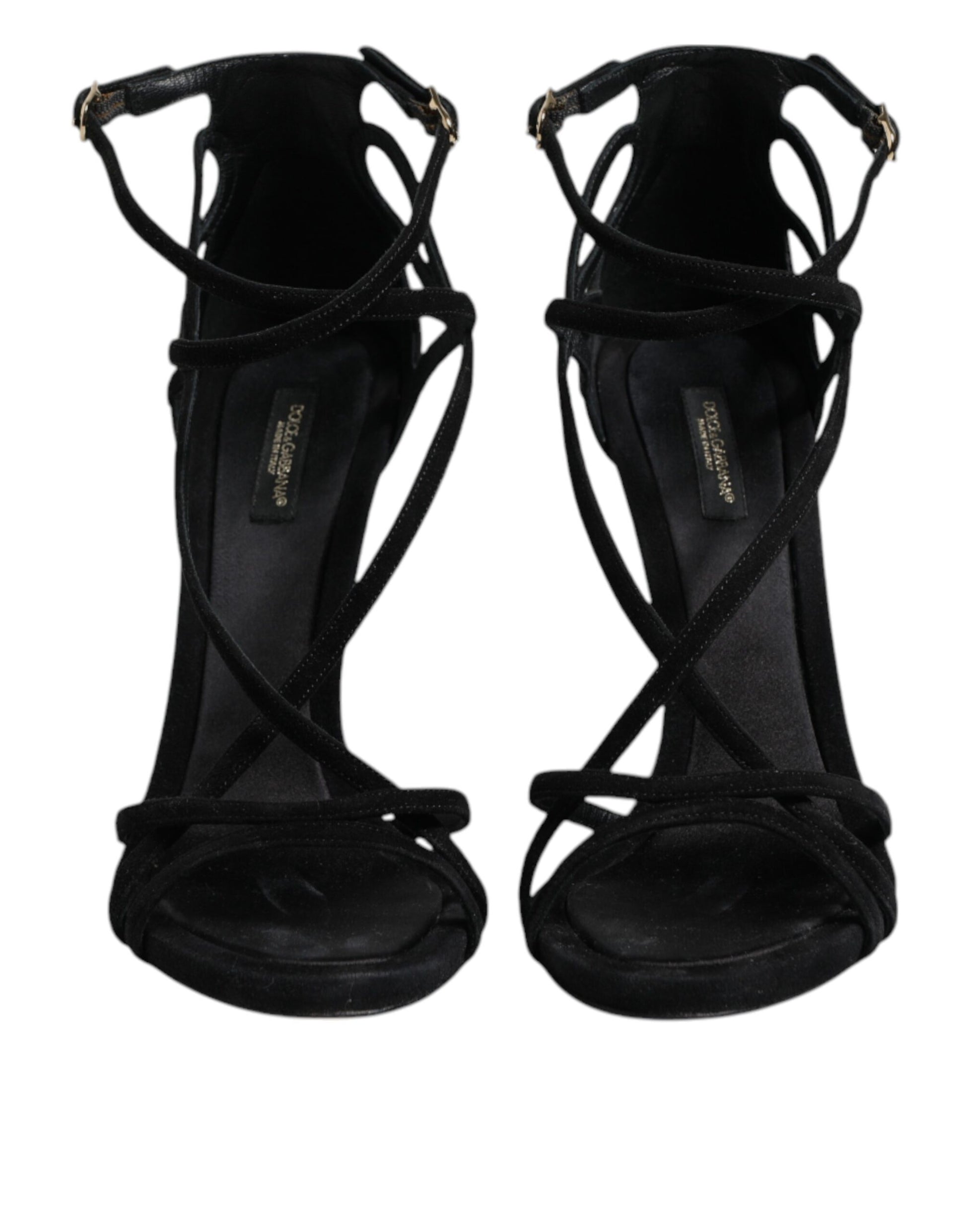 Chaussures à talons aiguilles en cuir noir Dolce & Gabbana