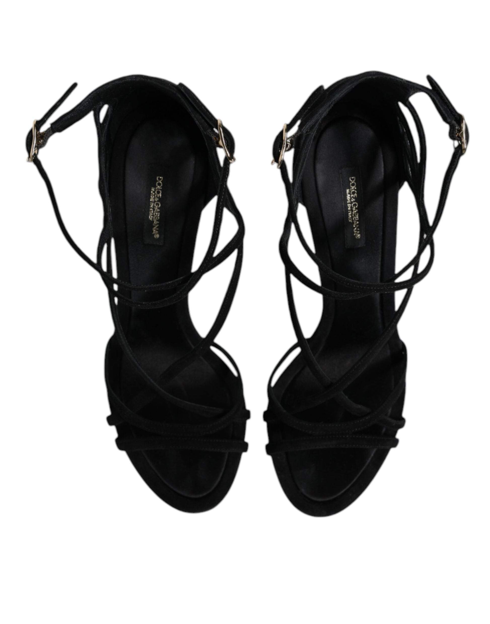 Chaussures à talons aiguilles en cuir noir Dolce & Gabbana