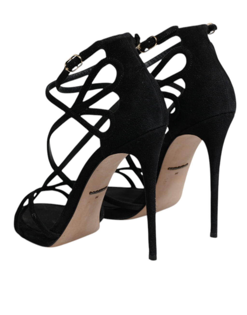Chaussures à talons aiguilles en cuir noir Dolce & Gabbana