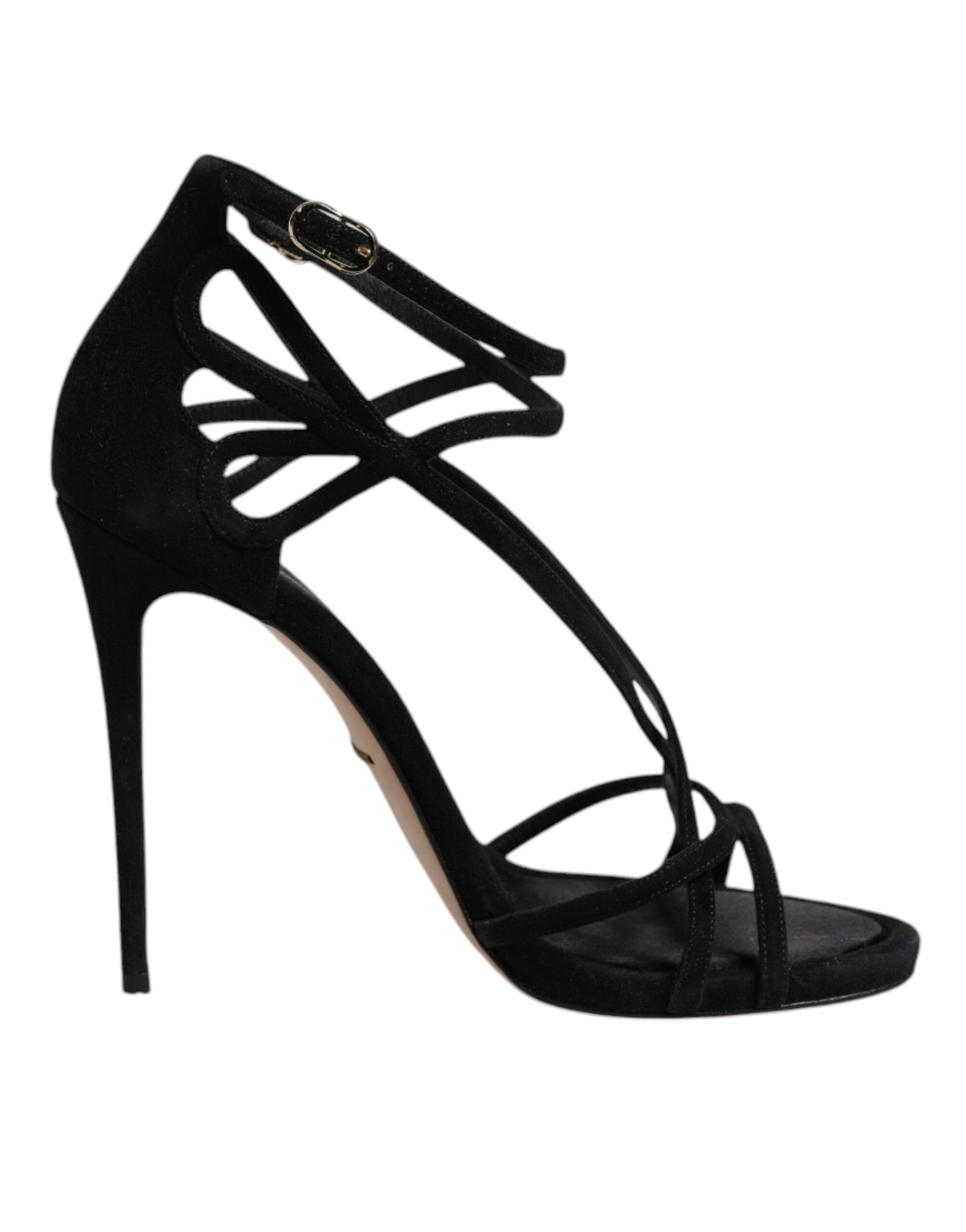 Chaussures à talons aiguilles en cuir noir Dolce & Gabbana