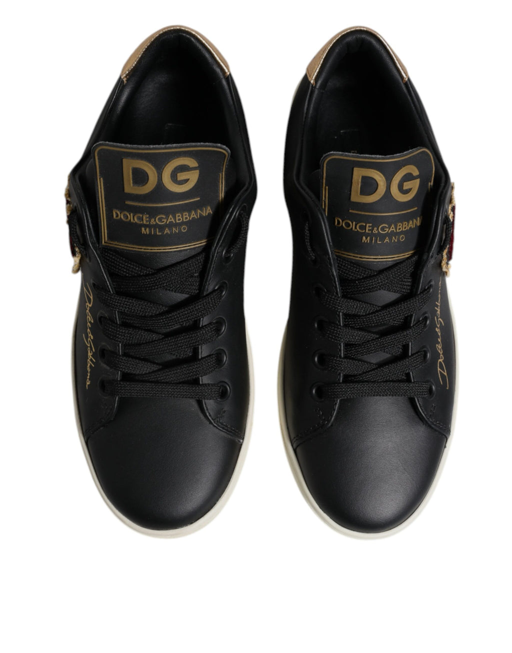 Dolce & Gabbana Black Low Top Sneakers for Women detail view