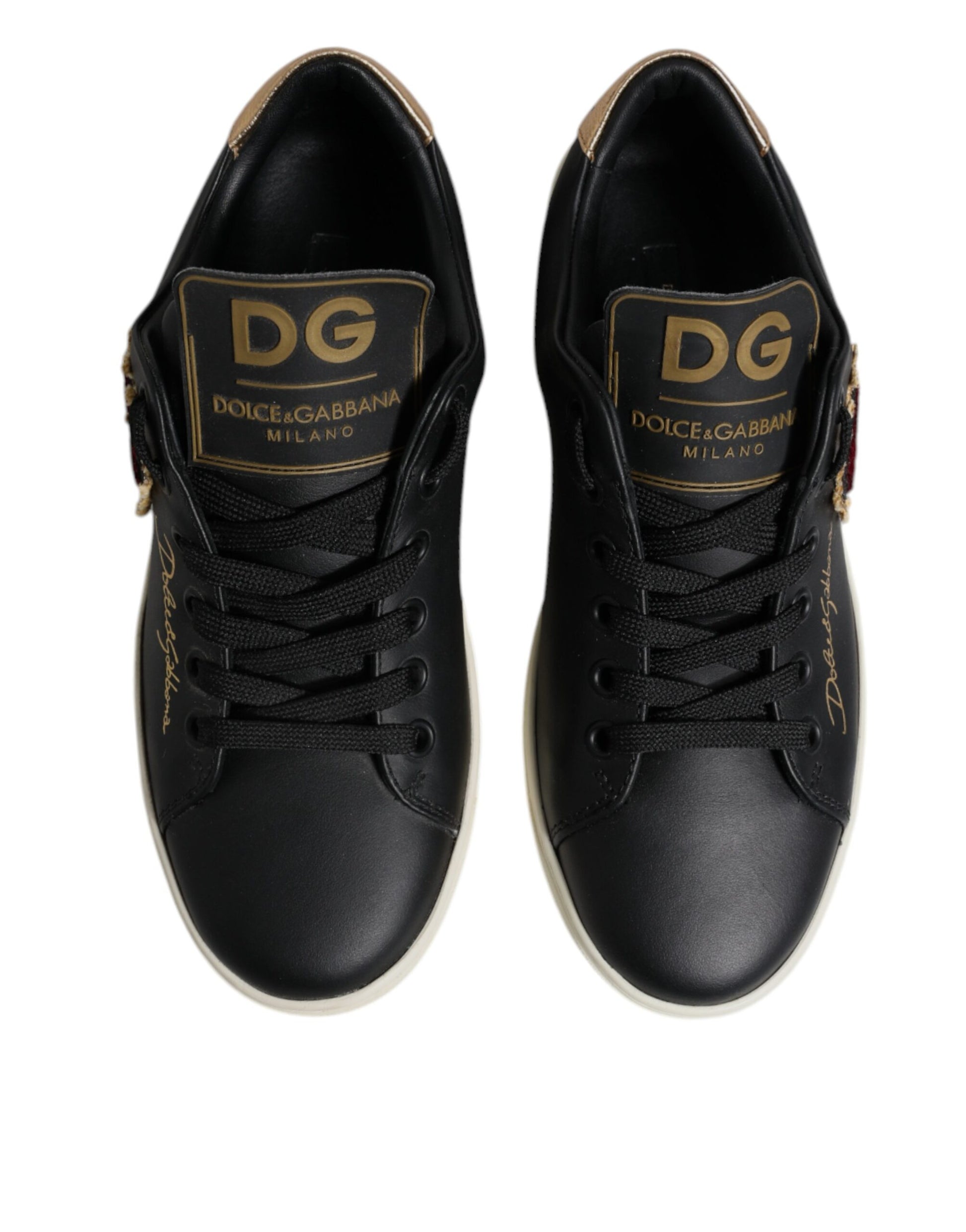 Dolce & Gabbana Black Low Top Sneakers for Women detail view