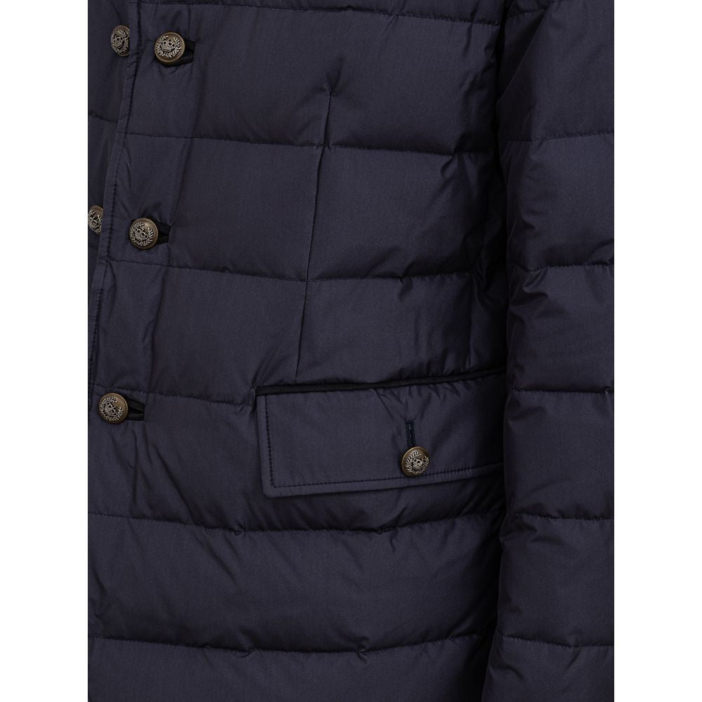 Dolce & Gabbana Blue Coat for Men side view