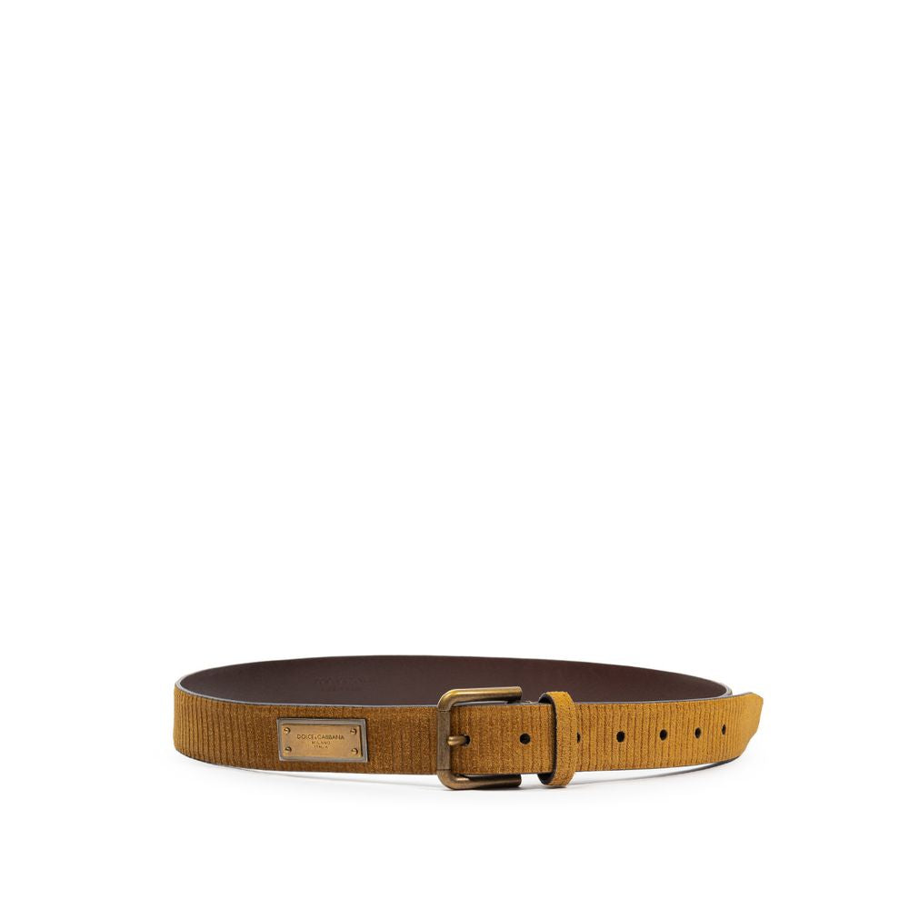 Ceinture régulière en cuir marron Dolce & Gabbana