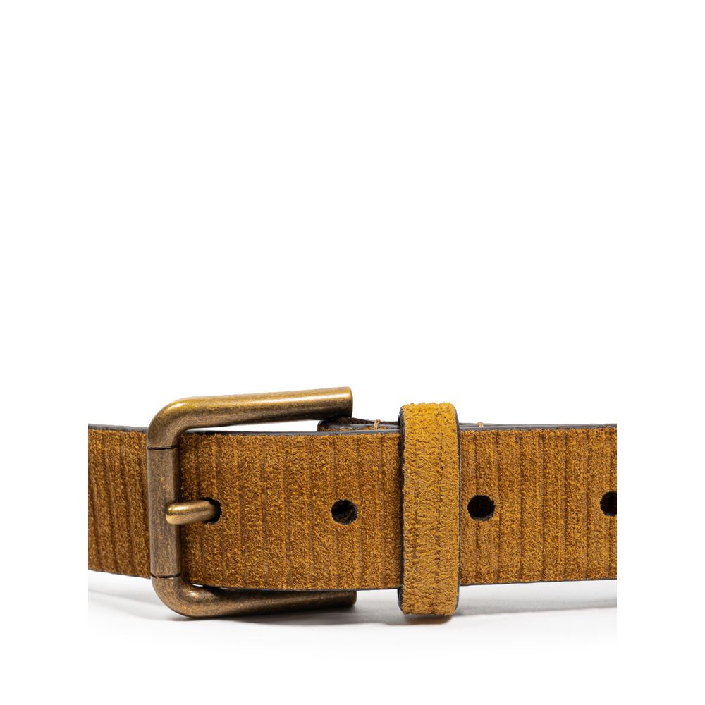 Ceinture régulière en cuir marron Dolce & Gabbana