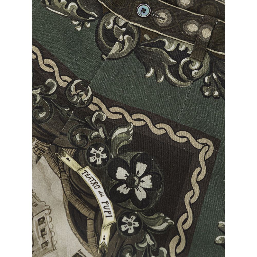 Dolce & Gabbana Green Casual Pants for Women detail view