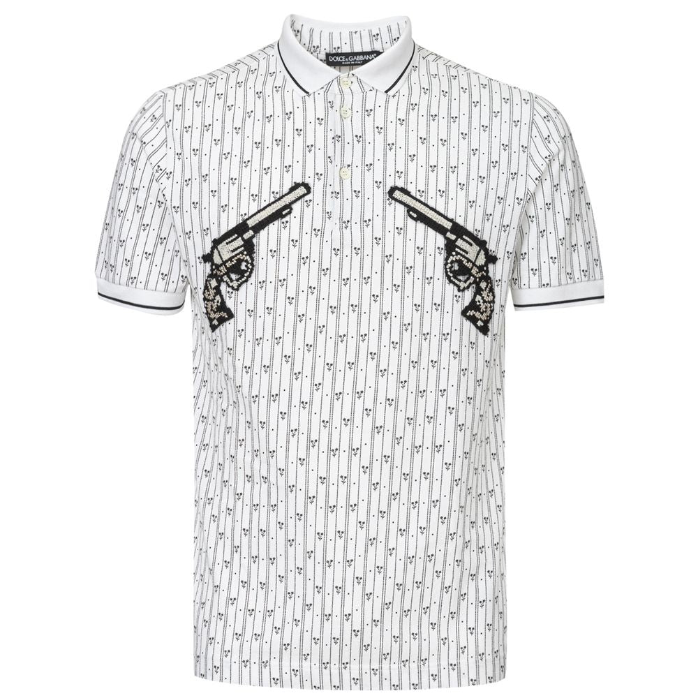 Dolce & Gabbana White Polo Shirt for Men