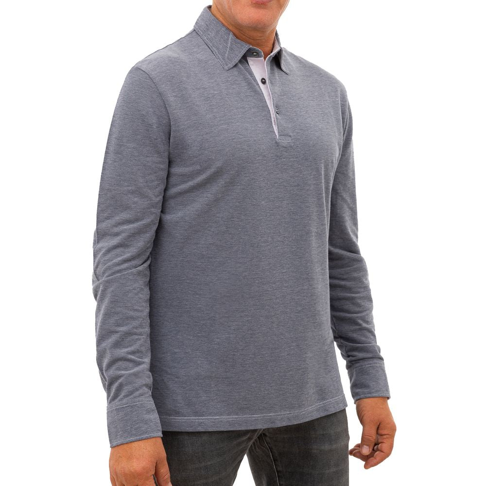 Corneliani Poloshirt aus blauer Baumwolle