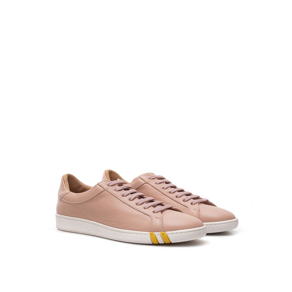 Baskets basses Bally en tissu et cuir roses