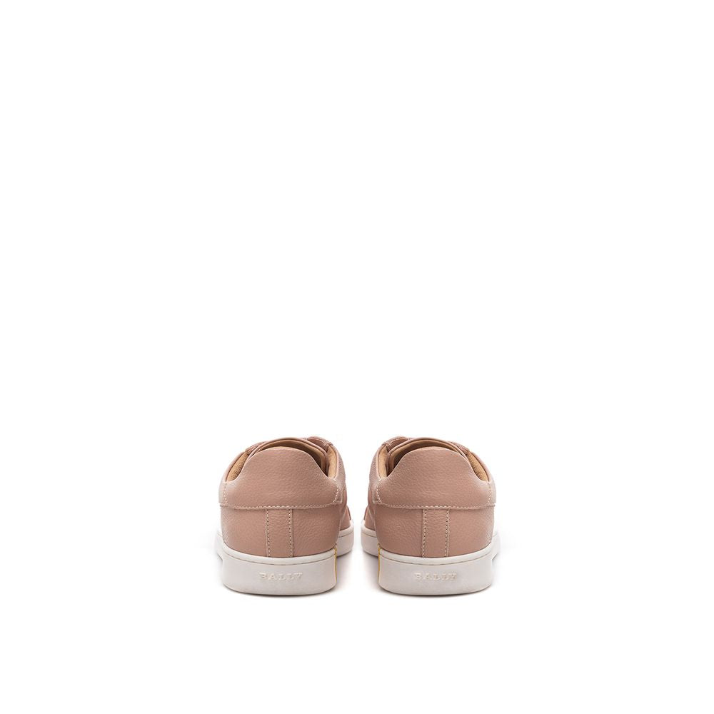 Baskets basses Bally en tissu et cuir roses