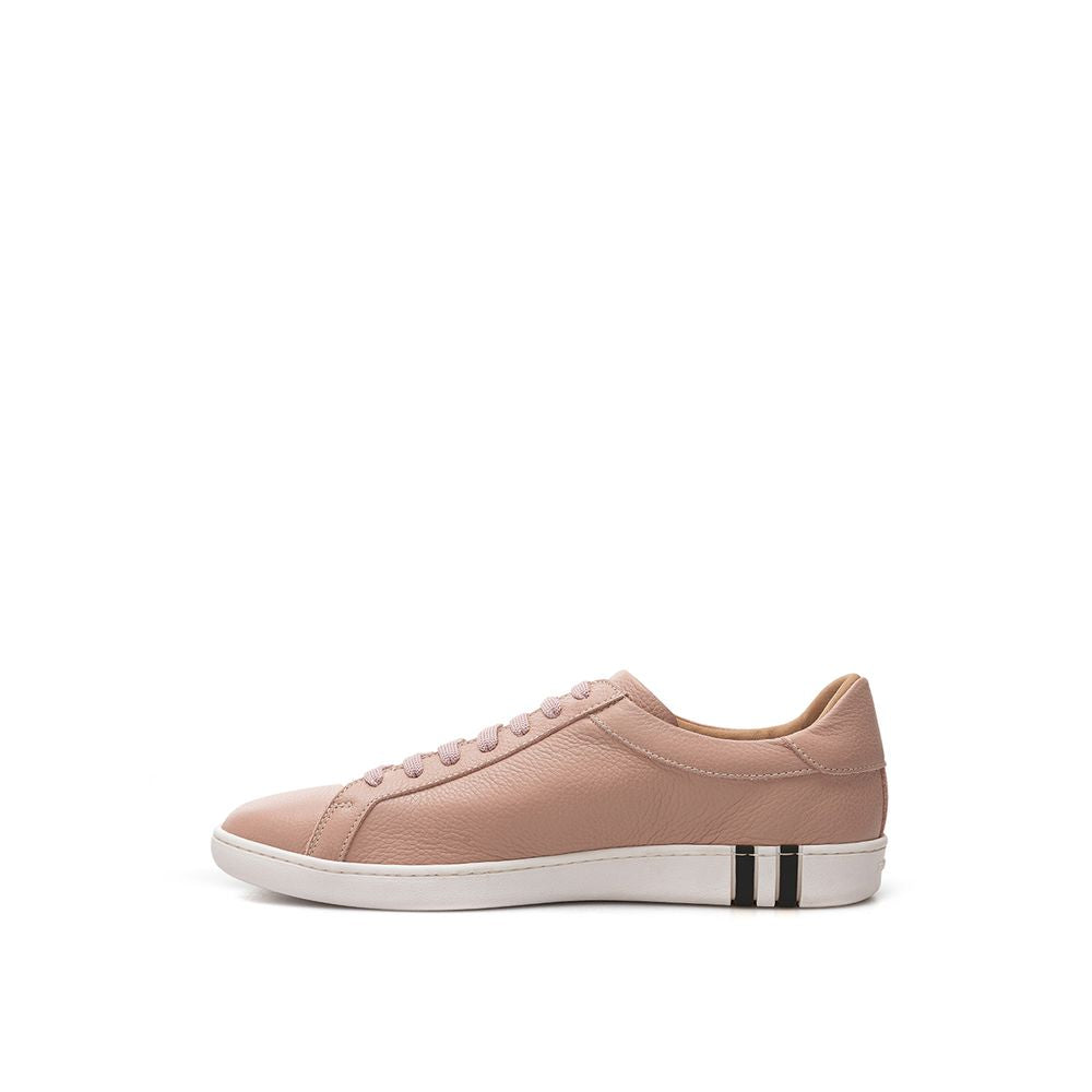 Baskets basses Bally en cuir rose