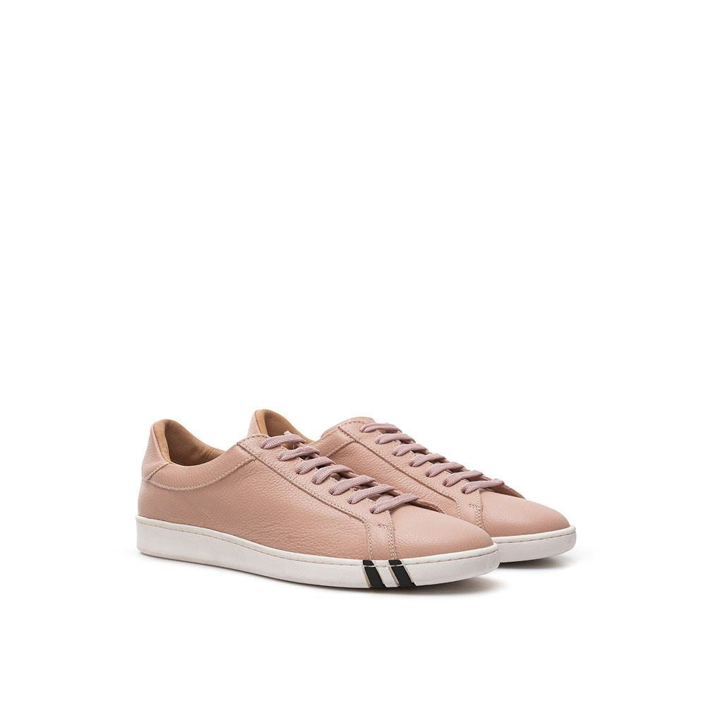 Baskets basses Bally en cuir rose
