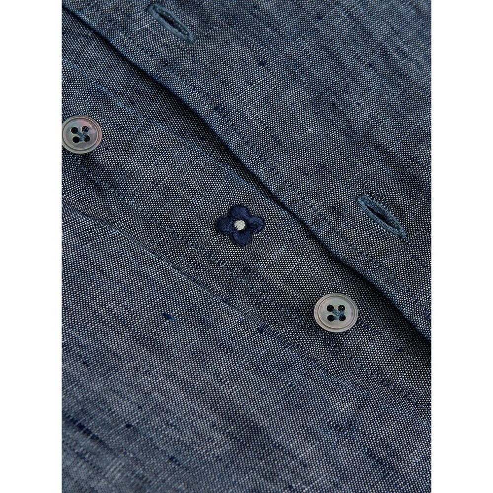 Lardini Blue Denim Shirt