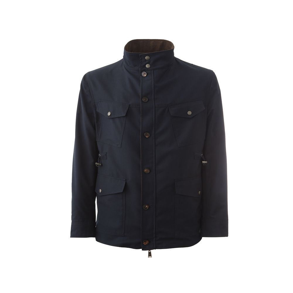 Manteau en laine bleu Lardini