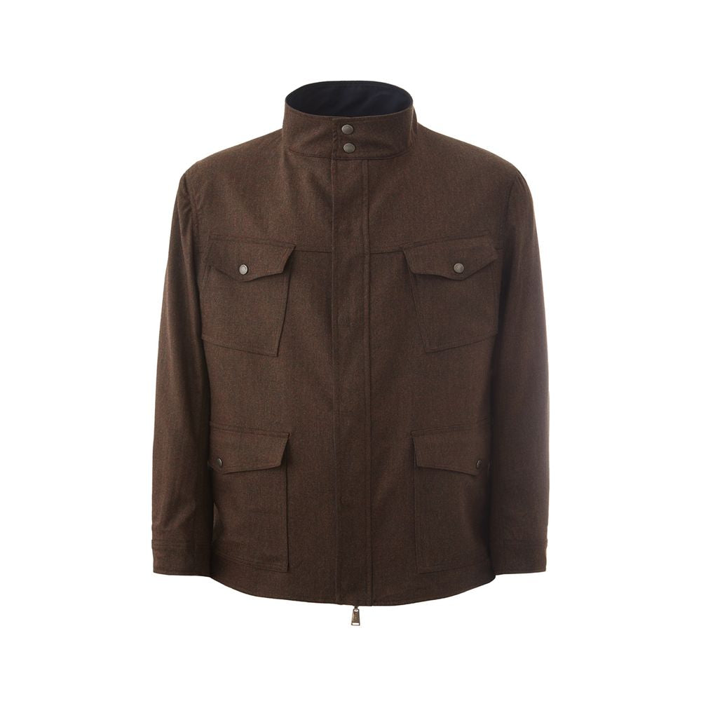 Manteau en laine bleu Lardini