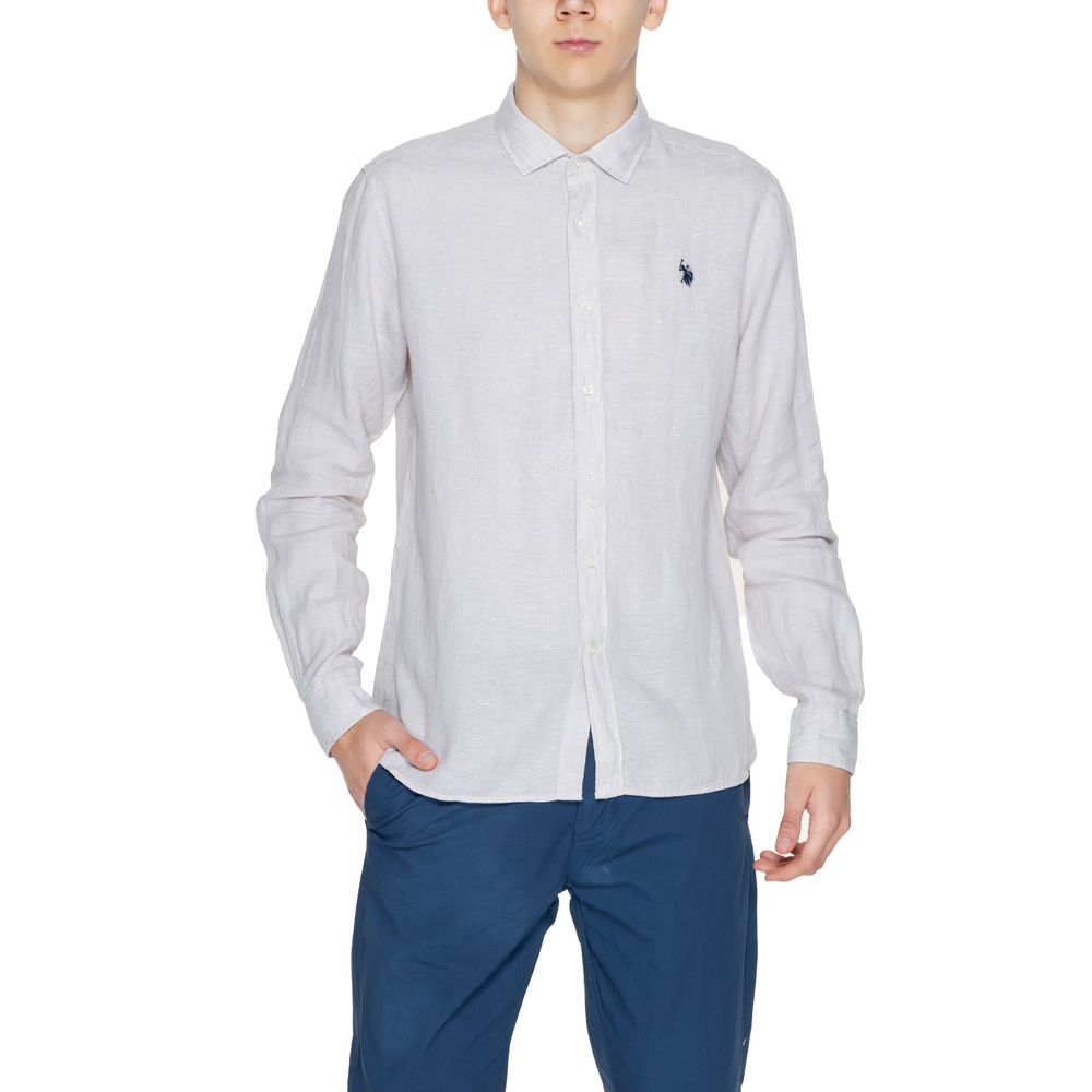 U.S. POLO ASSN. Beige Dress Shirt for Men side view