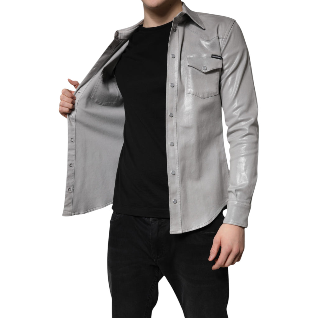 Dolce & Gabbana Grey Long Sleeve T-Shirt for Men additional view
