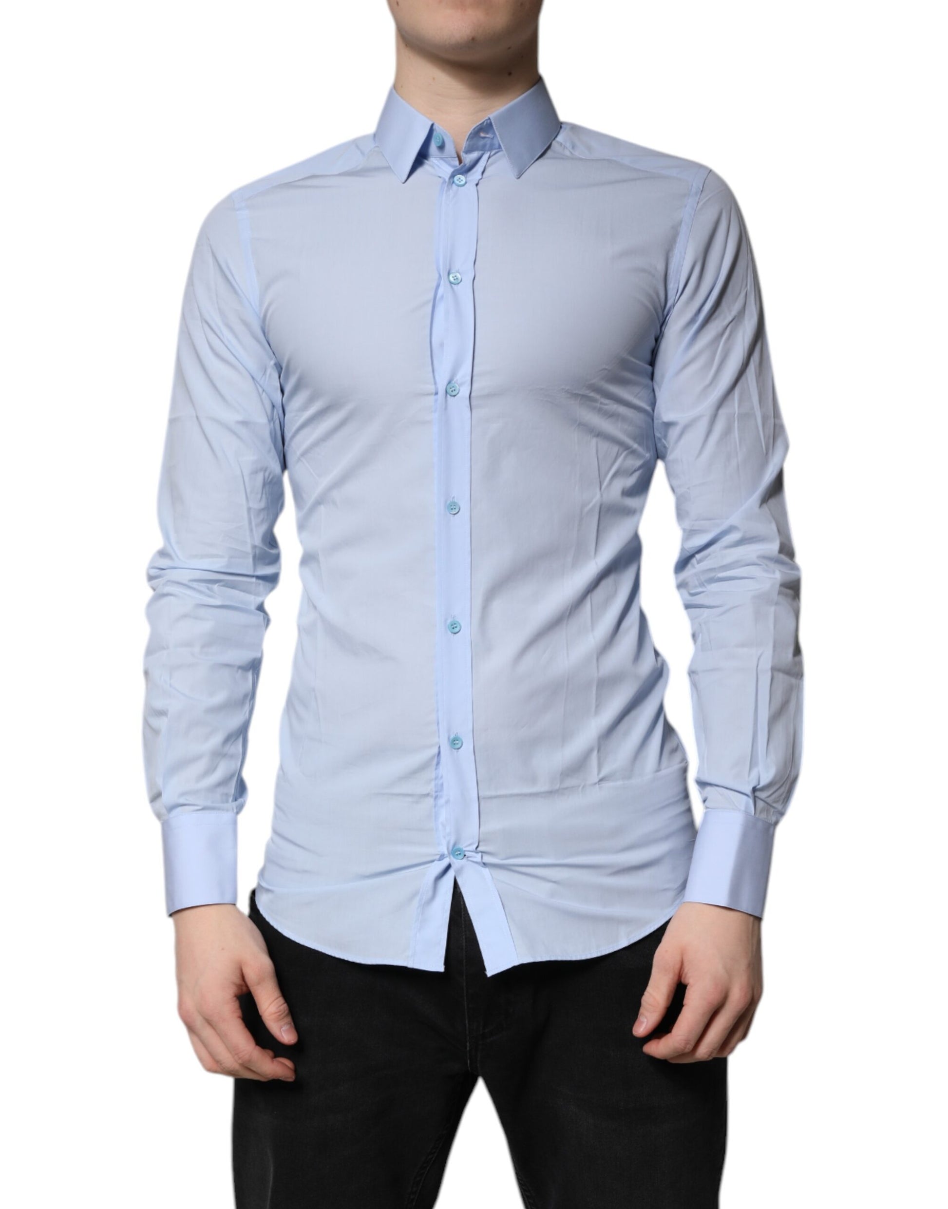 Dolce & Gabbana Blue Dress Shirt for Men