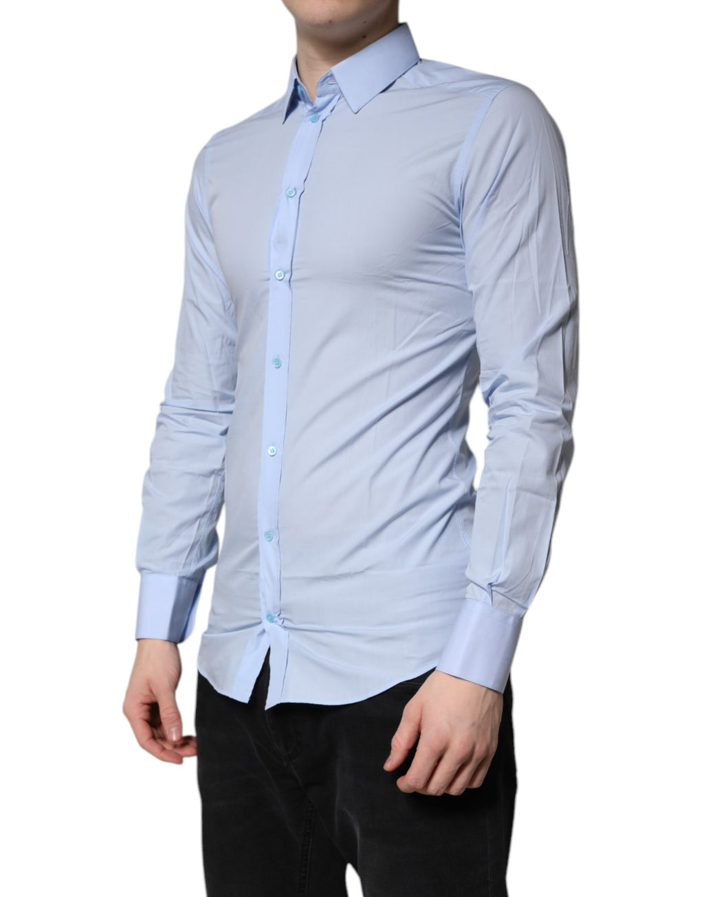Dolce & Gabbana Blue Dress Shirt for Men detail view