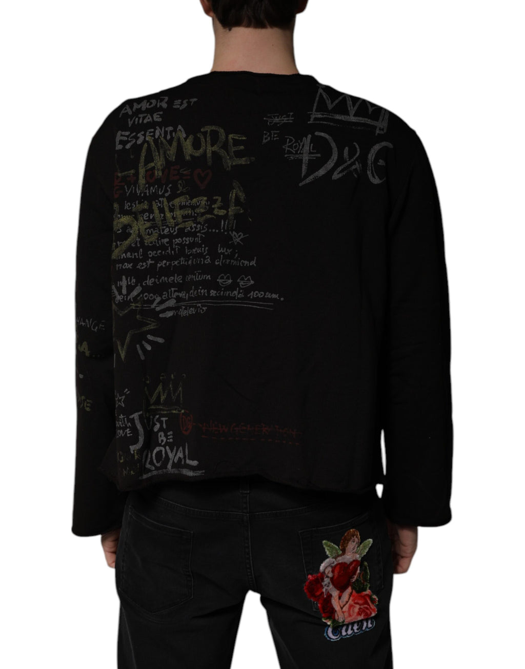 Dolce & Gabbana Black Sweatshirt for Men side view