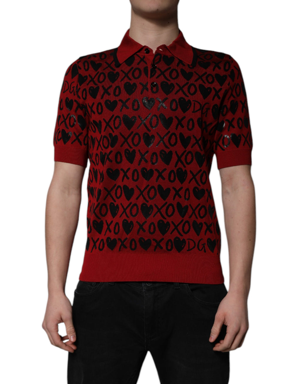 Dolce & Gabbana Red Polo Shirt for Men alternate view