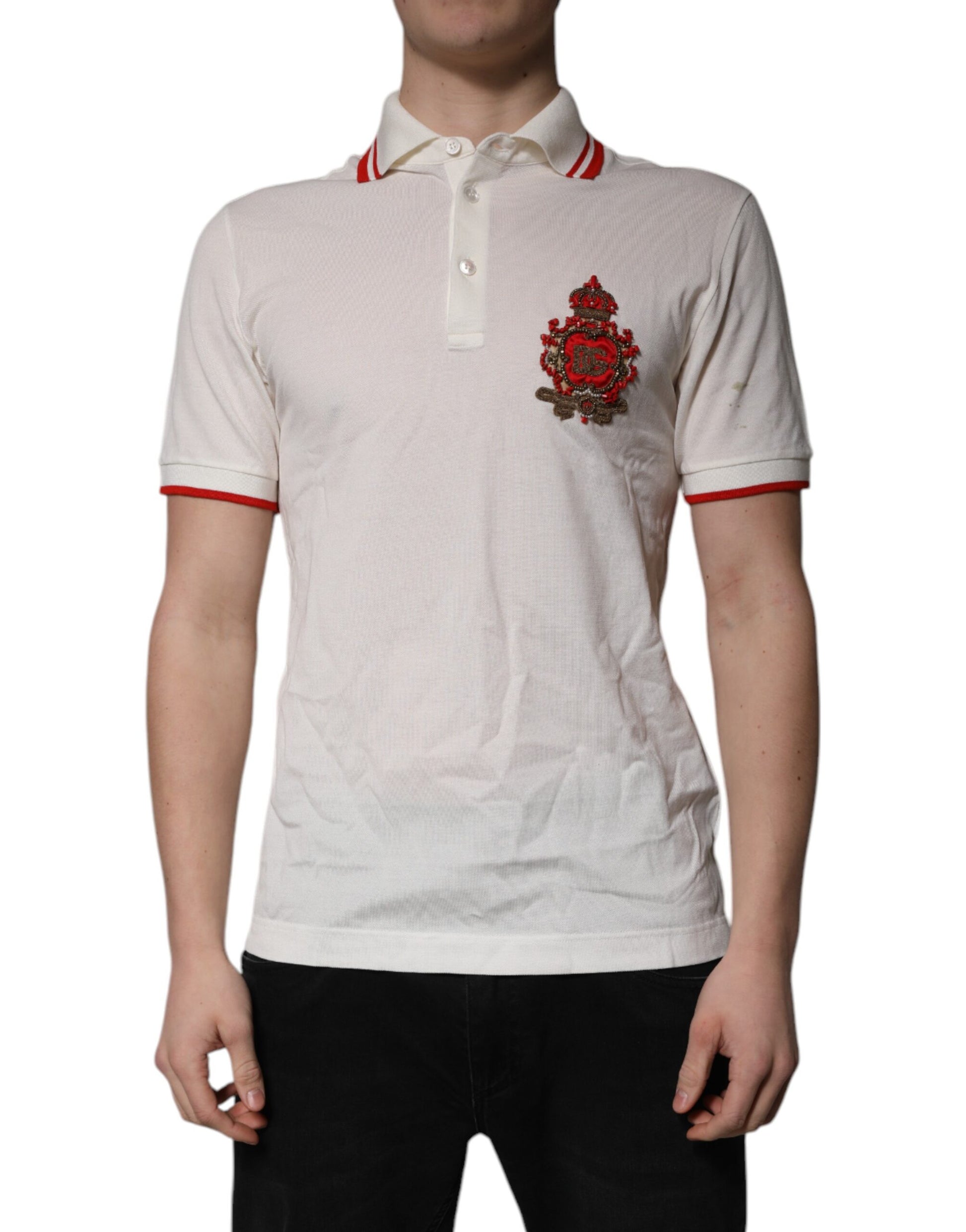 Dolce & Gabbana White Polo Shirt for Men