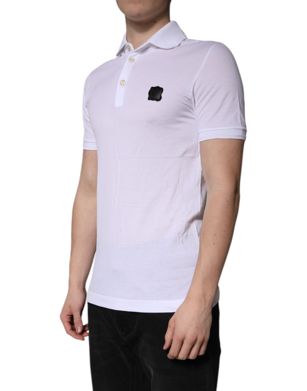 Dolce & Gabbana White Polo Shirt for Men detail view