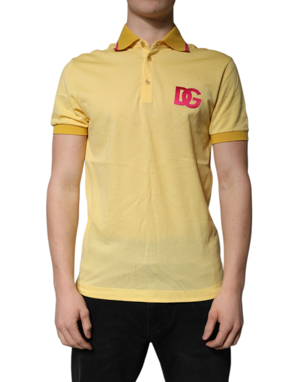 Dolce & Gabbana Yellow Polo Shirt for Men