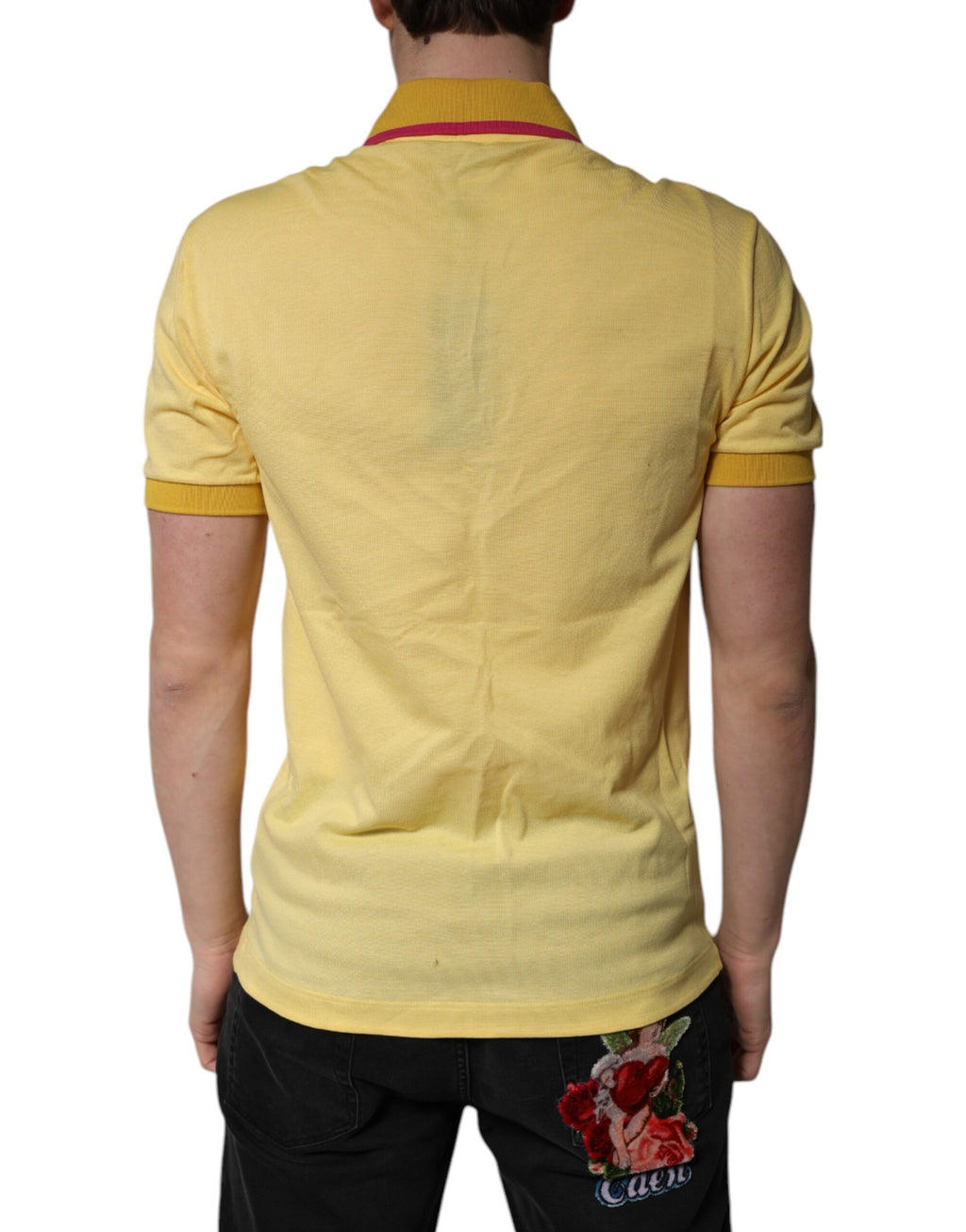 Dolce & Gabbana Yellow Polo Shirt for Men side view