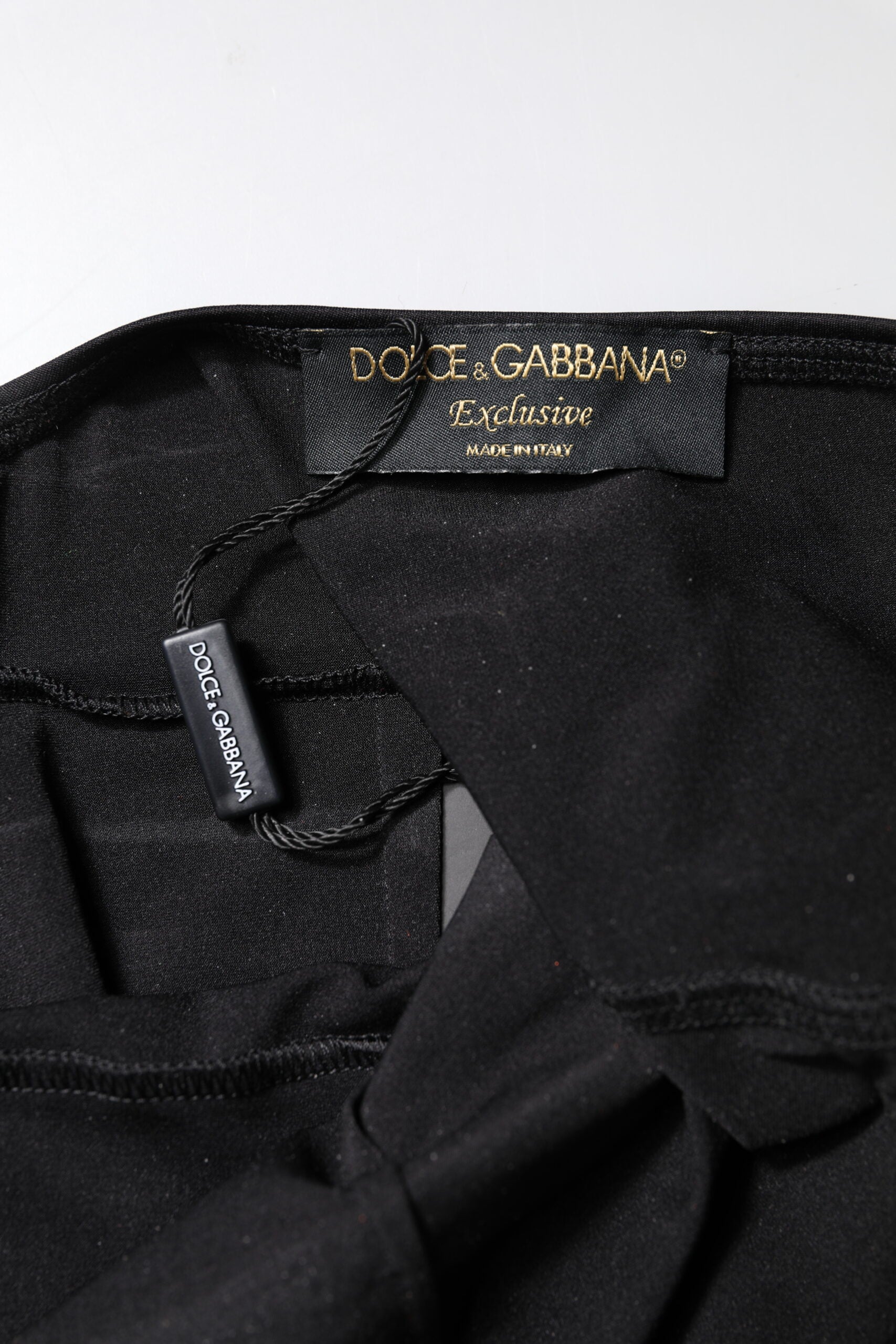 Combinaison moulante noire sans manches Dolce & Gabbana pour femme