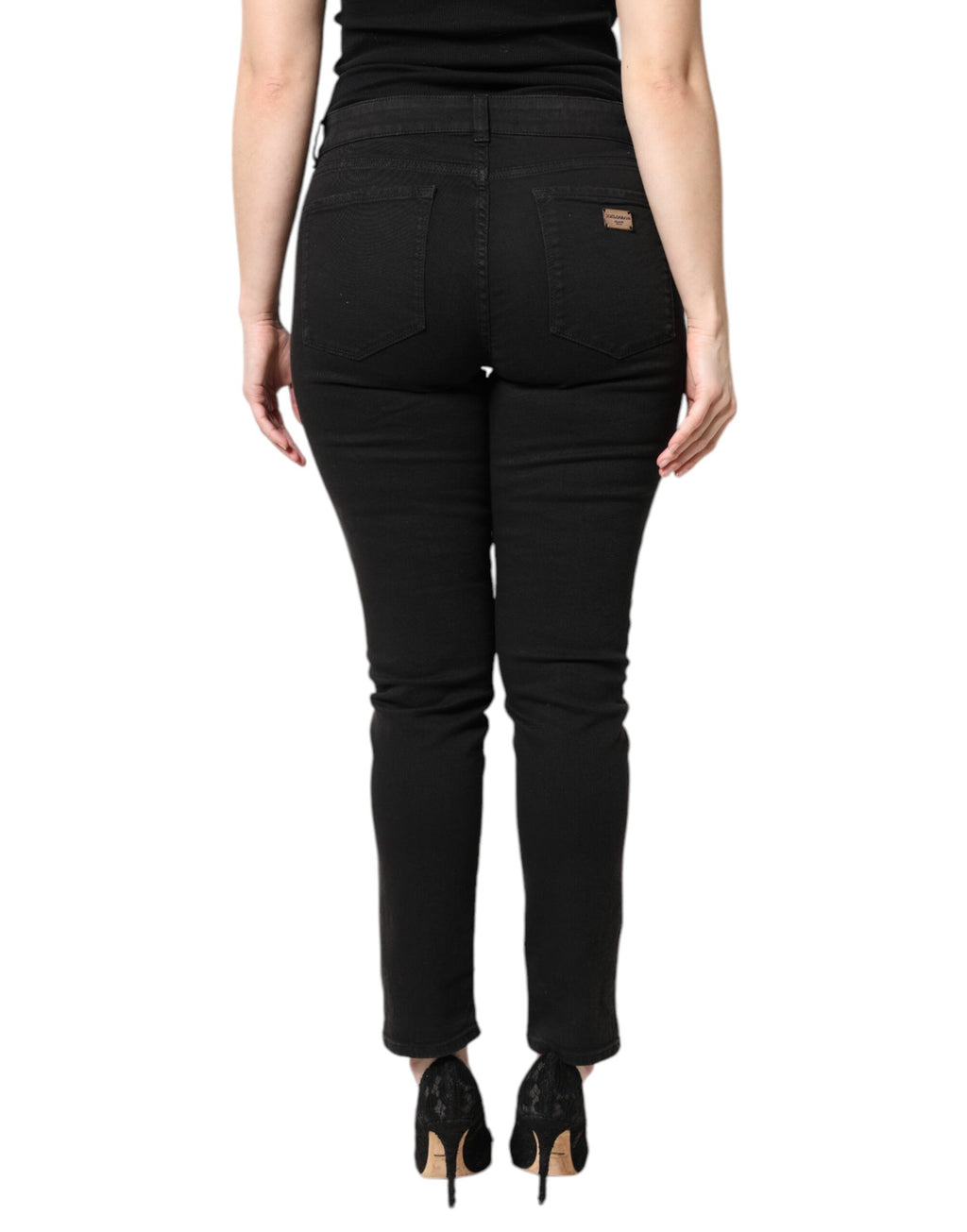 Dolce & Gabbana Black Skinny Jeans for Women side view