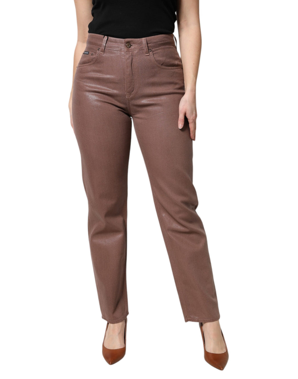 Dolce & Gabbana Brown Straight Leg Jeans for Women