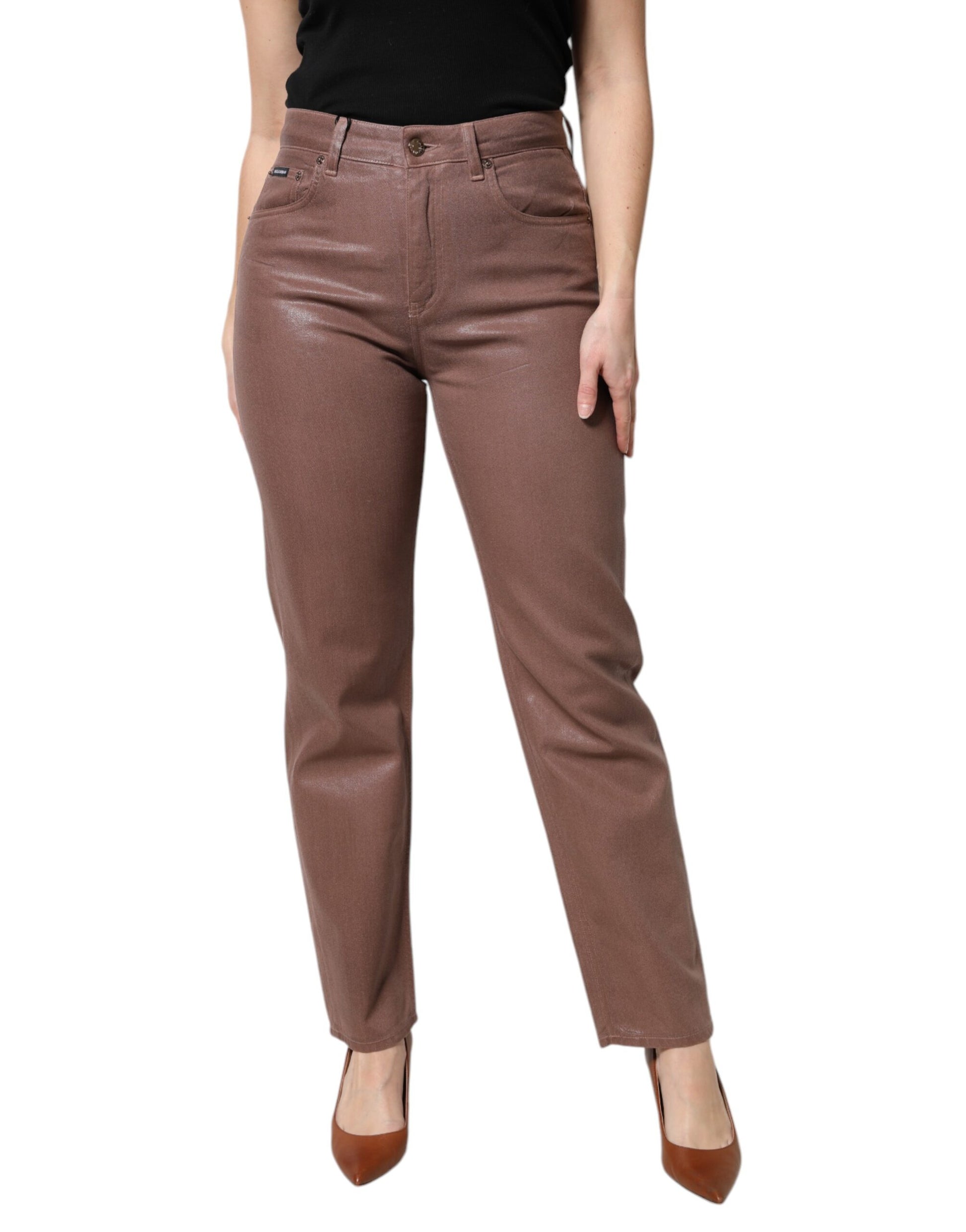 Dolce & Gabbana Brown Straight Leg Jeans for Women