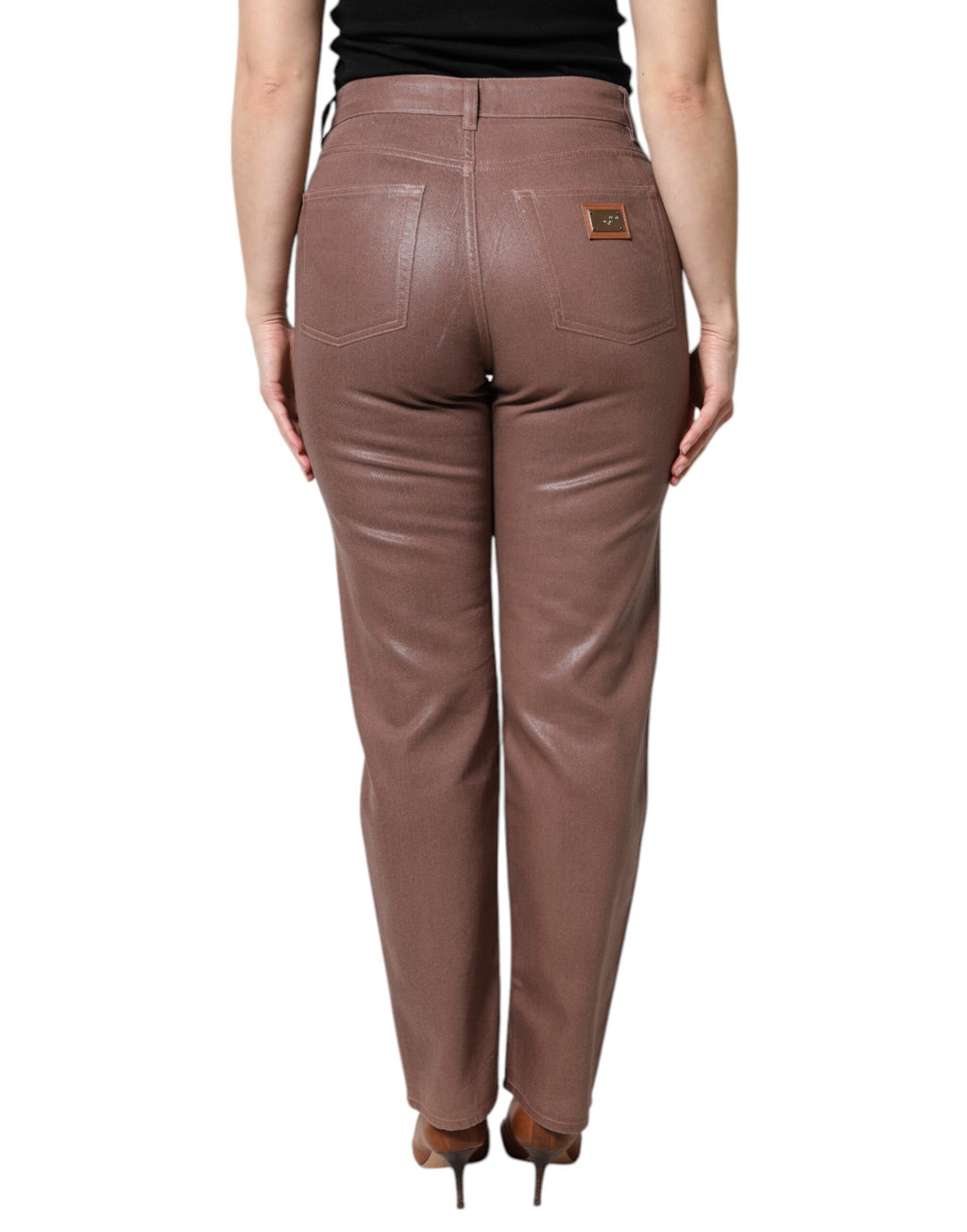 Dolce & Gabbana Brown Straight Leg Jeans for Women side view