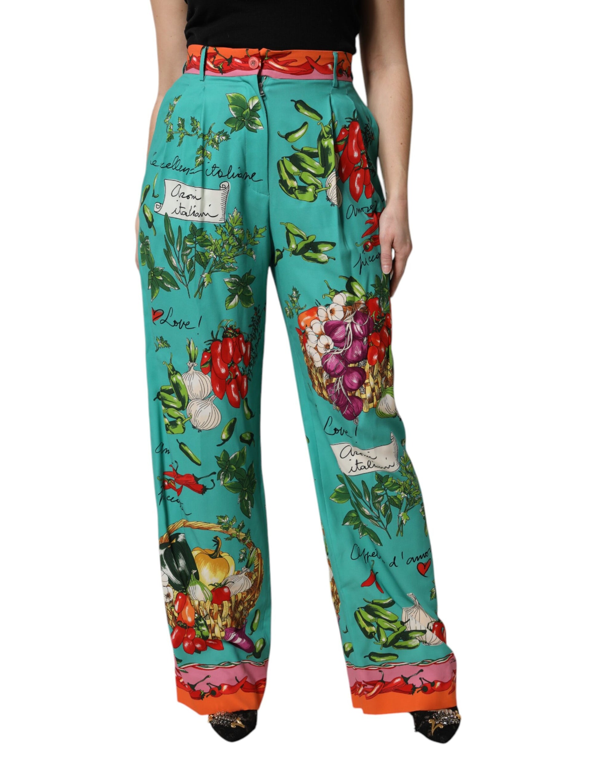 Dolce & Gabbana Green Casual Pants for Women