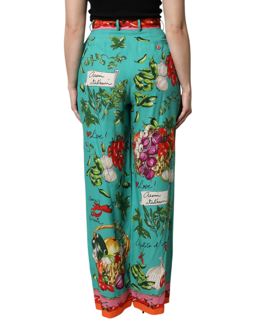 Dolce & Gabbana Green Casual Pants for Women side view