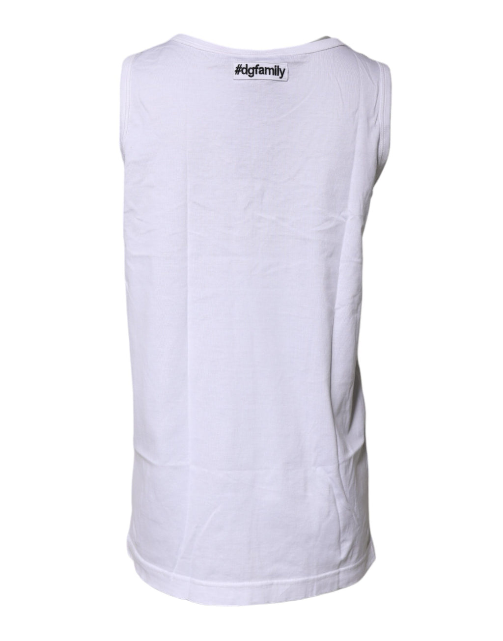 Débardeur Dolce & Gabbana en Coton Blanc Brodé Chaîne Ancre