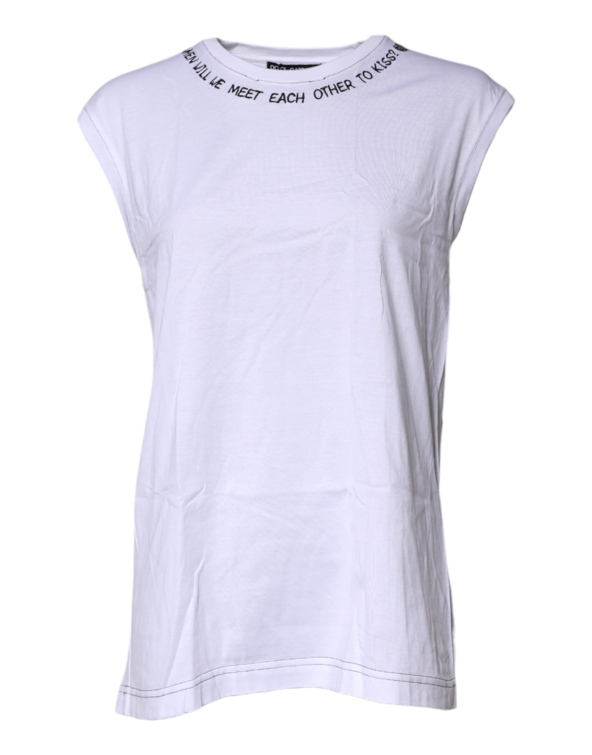 Dolce & Gabbana White Sleeveless T-Shirt for Women alternate view