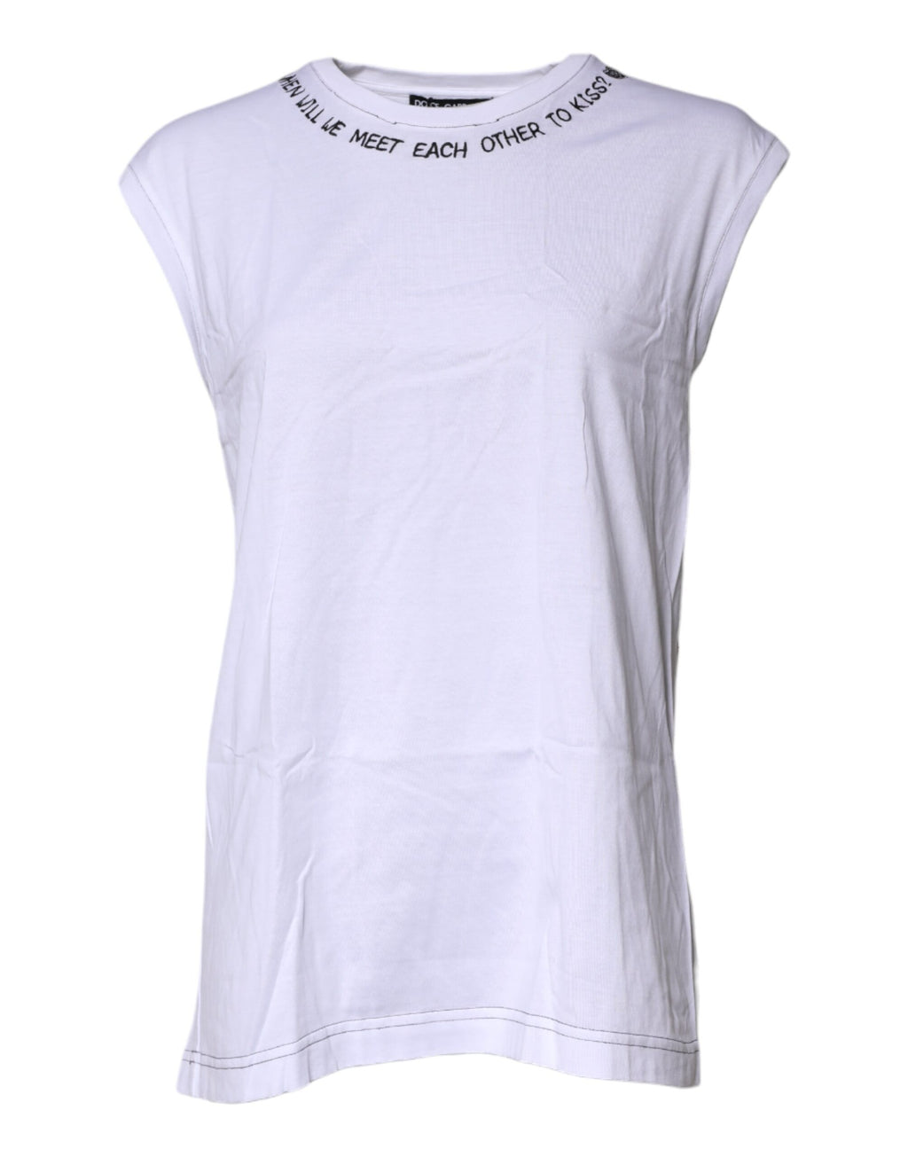 Dolce & Gabbana White Sleeveless T-Shirt for Women