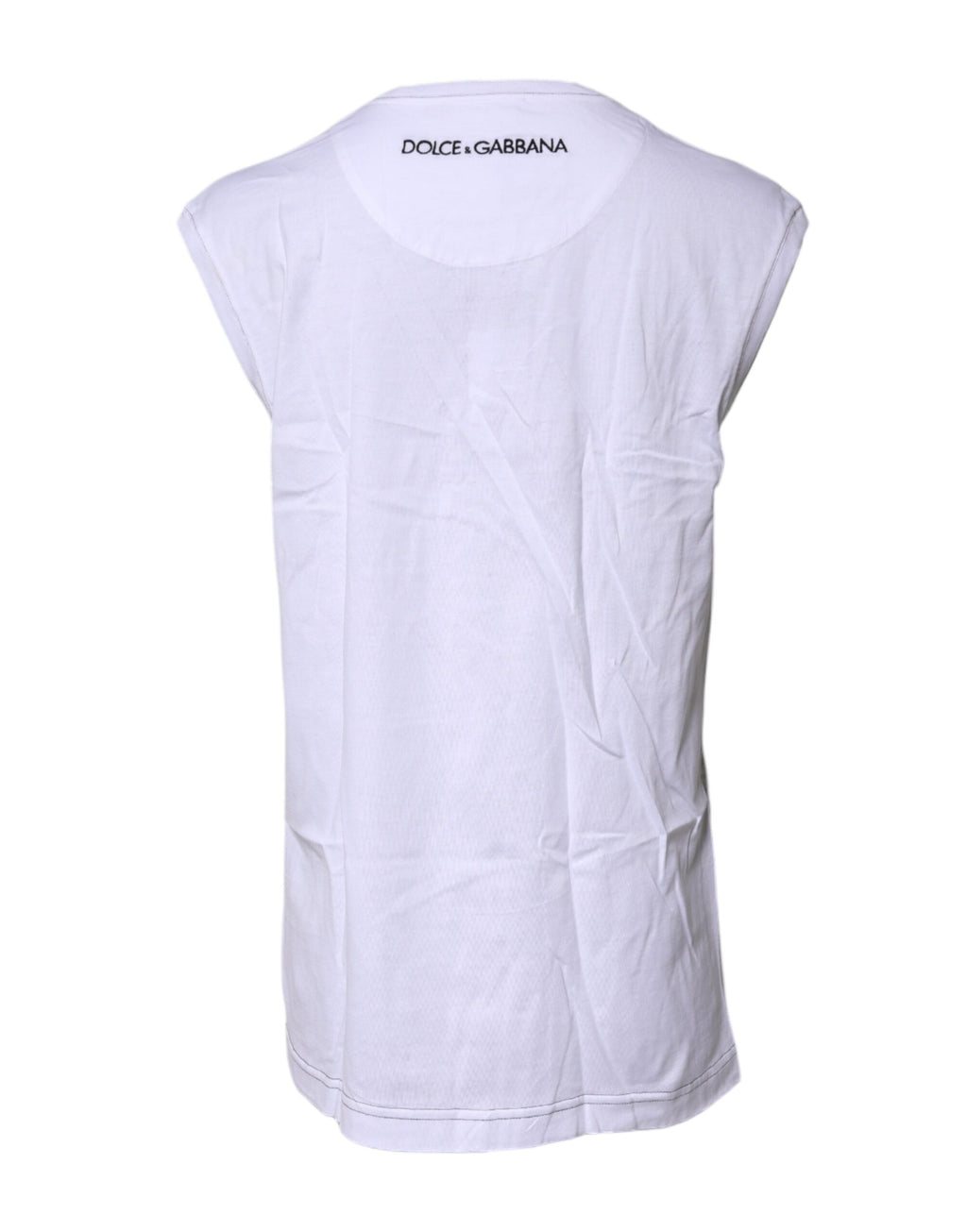 Dolce & Gabbana White Sleeveless T-Shirt for Women side view