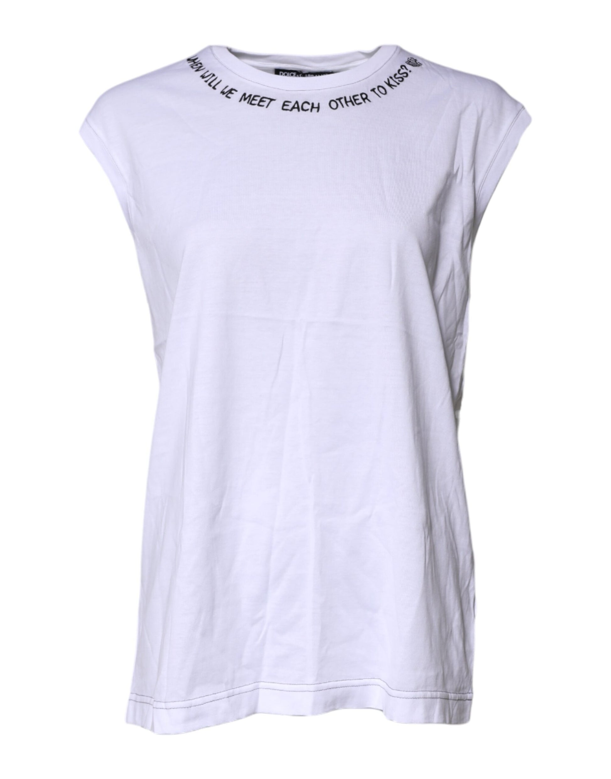 Dolce & Gabbana White Sleeveless T-Shirt for Women