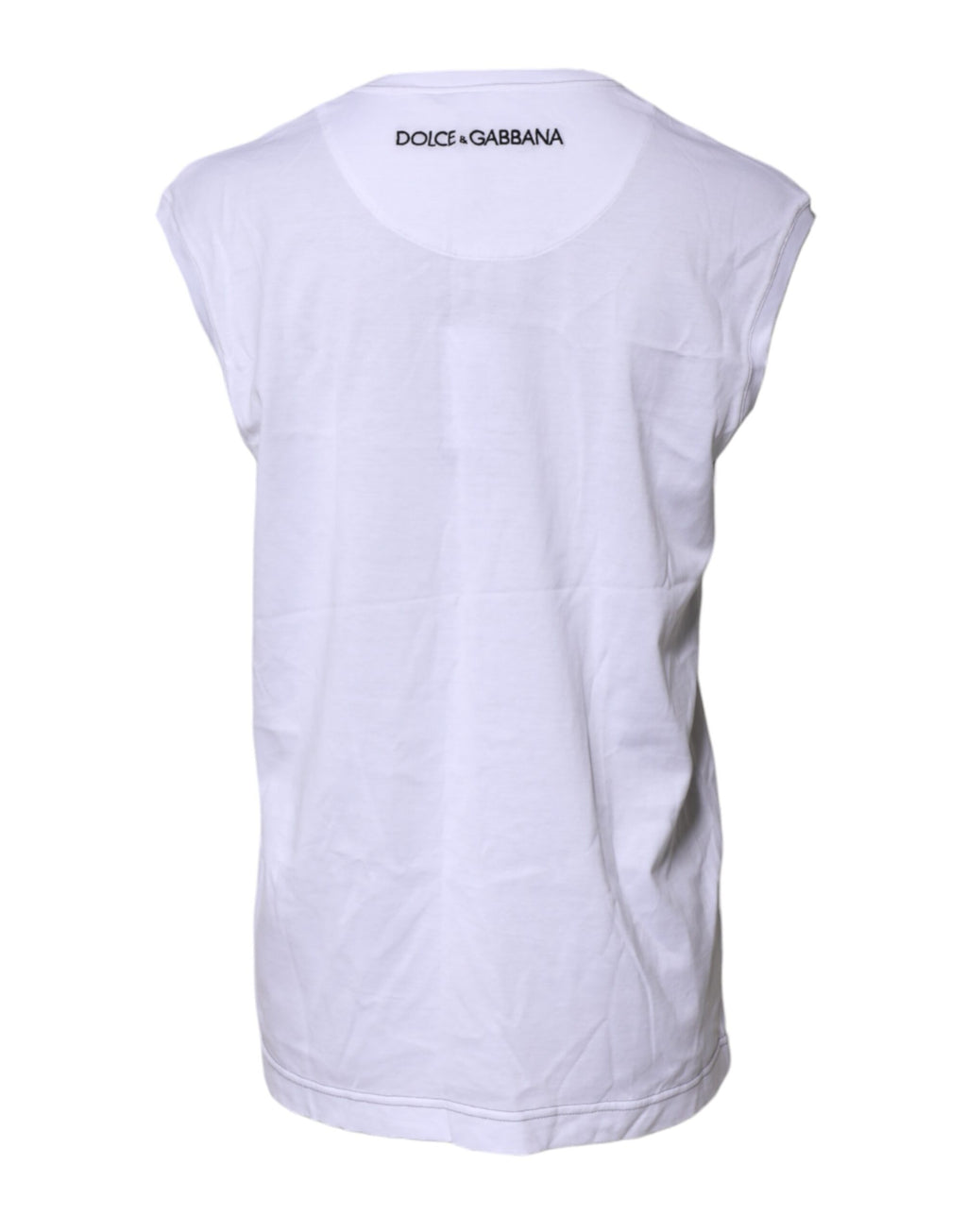 Dolce & Gabbana White Sleeveless T-Shirt for Women side view